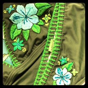 Billabong Embroidered Swimsuit 2 piece tank top